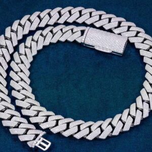 12mm Moissanite 22'' Cuban Chain